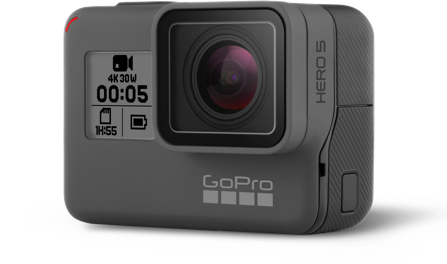 Mit Videoaufnahmen in 4K, Sprachsteuerung, 1-Tasten-Bedienung, Touchdisplay und wasserdichtem Design ist die HERO5 Black die leistungsstärkste und anwendungsfreundlichste GoPro aller Zeiten.